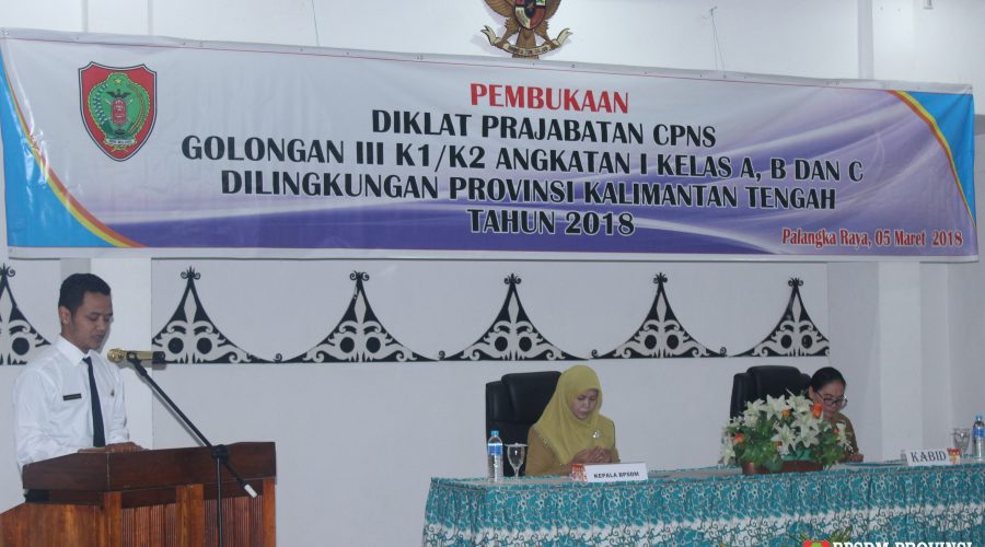 Pembukaan Diklat Prajabatan CPNS K1/K2 Gol. III Angkatan I Tahun 2018