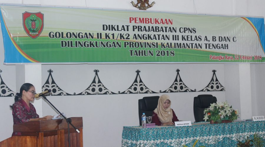 Pembukaan Diklat Prajabatan CPNS K1/K2 Gol. II Angkatan III Tahun 2018