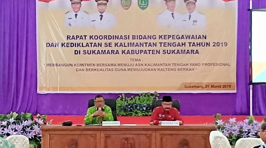 Rapat Koordinasi Kepegawaian Dan Kediklatan Se – Kalimantan Tengah Di Kabupaten Sukamara