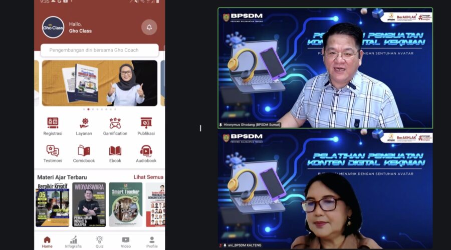 Tingkatkan Kreativitas ASN, BPSDM Kalteng Gelar Pelatihan Konten Digital dengan Sentuhan Avatar