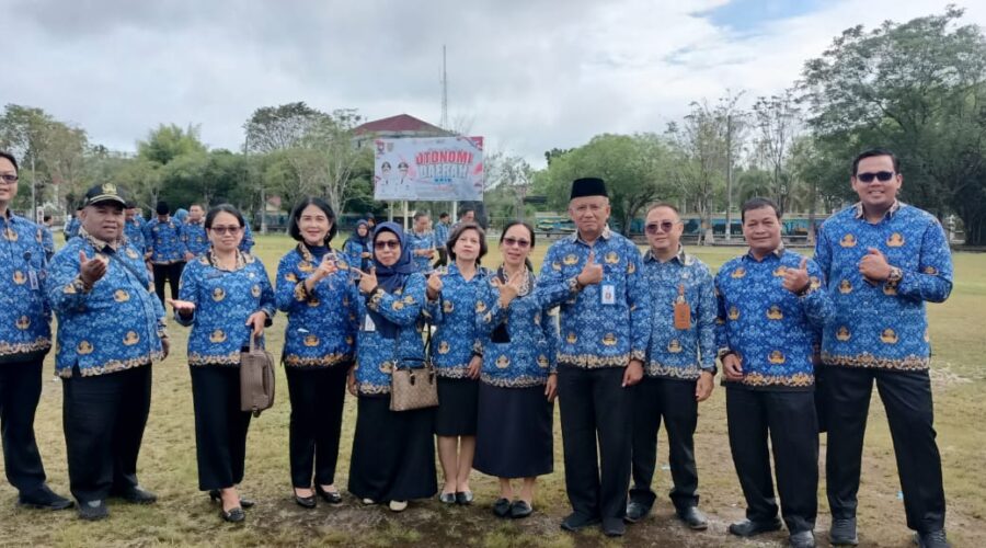 Semangat Otonomi Daerah, BPSDM Kalteng Hadiri Apel di Halaman Kantor Gubernur