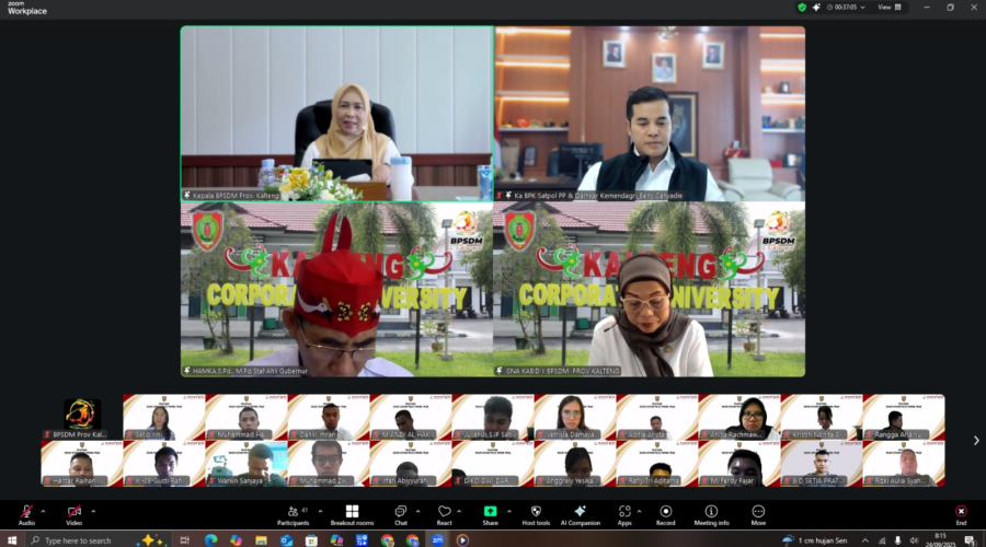 Pemprov Kalteng Resmikan Pelatihan Dasar Satpol PP 2025 secara Blended Learning